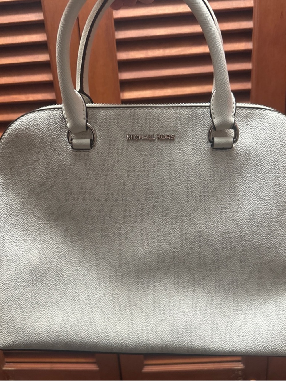Michael Kors Cream Leather Tote with Double Handles